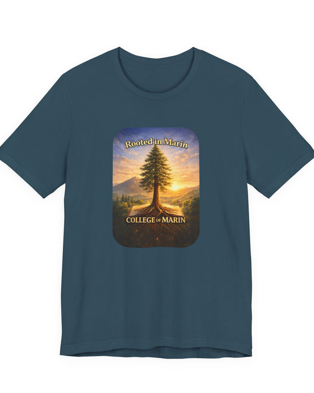 "Rooted in Marin, College of Marin" Unisex Jersey Short Sleeve Tee