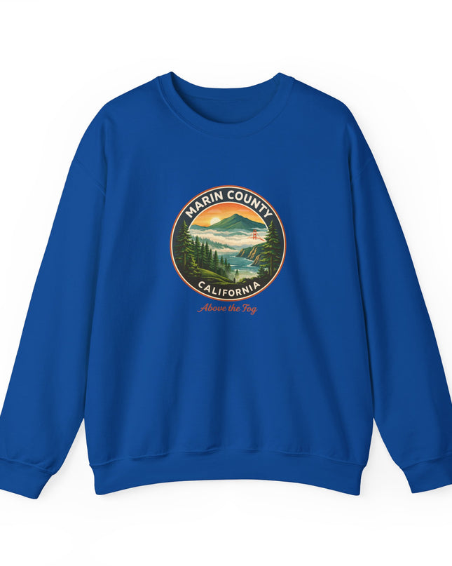 "Marin County, Above the Fog" Unisex Heavy Blend Crewneck Sweatshirt
