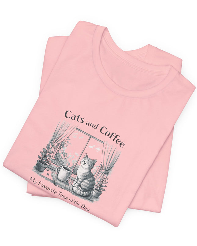 "Cats and Coffee" Unisex Jersey Short Sleeve Tee