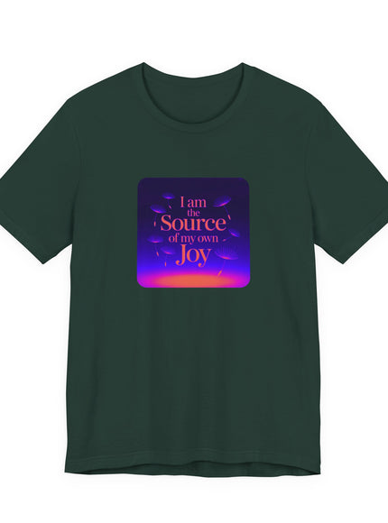 "I Am the Source of my Own Joy, (Energy for Success)" Women's and Men's Jersey Short Sleeve Tee