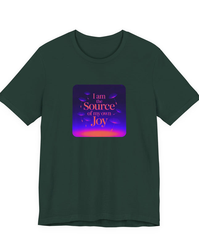 "I Am the Source of my Own Joy, (Energy for Success)" Women's and Men's Jersey Short Sleeve Tee