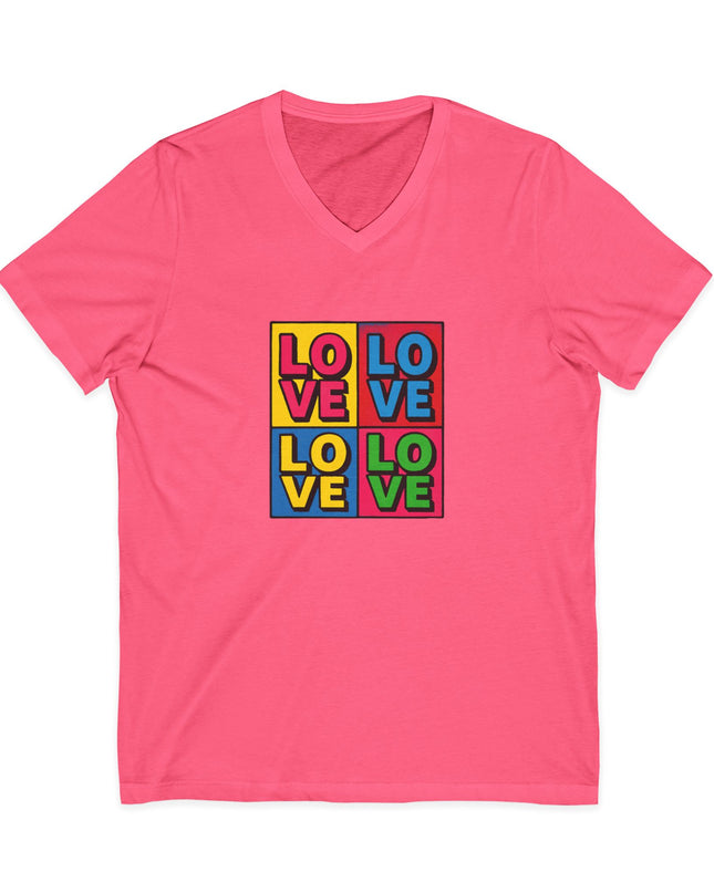"Love, (Andy Warhol style)" Ladies' V-Neck T-Shirt