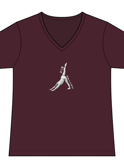 "Mom Strong Pilates" Women's Relaxed Jersey Short Sleeve V-Neck Tee