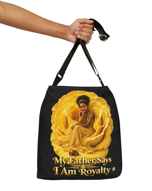 "My Father Says I am Royalty" Adjustable Tote Bag (AOP)