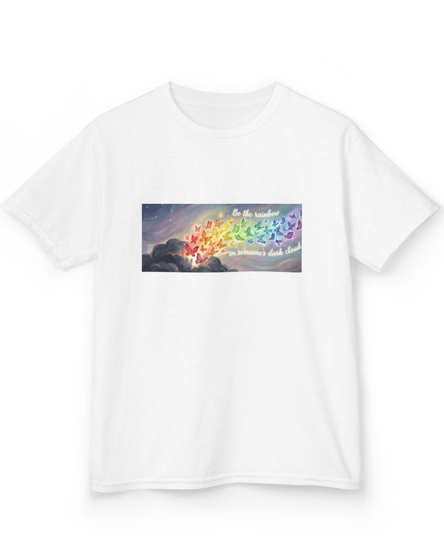 "Be the Rainbow in Someone's Dark Cloud" Kids Heavy Cotto Tee