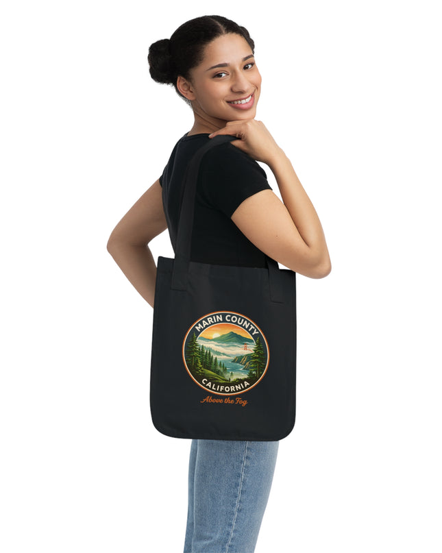 "Marin County, Above the Fog" Organic Canvas Tote Bag