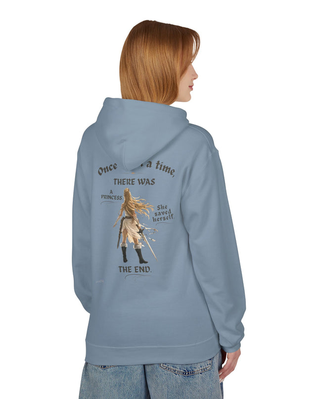 "She Saved Herself" (Ink both sides) Unisex Midweight Softstyle Fleece Hoodie