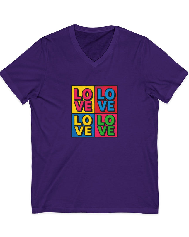 "Love, (Andy Warhol style)" Ladies' V-Neck T-Shirt