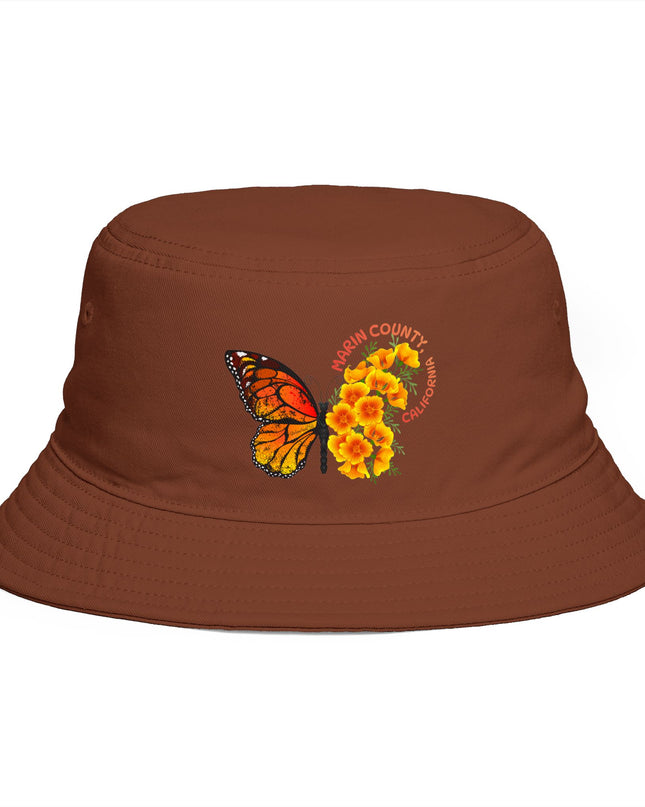 "Butterflies and Poppies Marin County, California" Bucket Hat