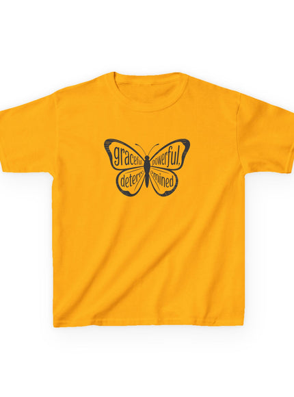 "Butterfly With Words" Kids Heavy Cotton Tee