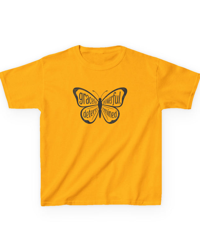 "Butterfly With Words" Kids Heavy Cotton Tee