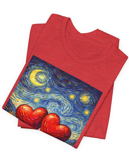 "Valentine's Day - Vincent Van Gogh Style" Unisex Jersey Short Sleeve Tee