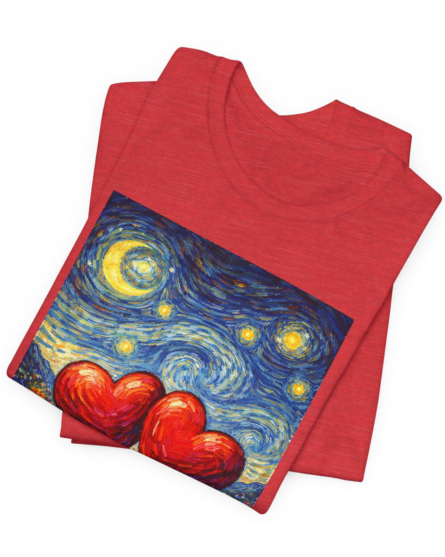 "Valentine's Day - Vincent Van Gogh Style" Unisex Jersey Short Sleeve Tee