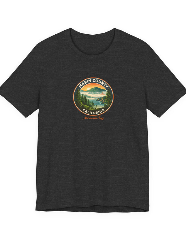 "Marin County, Above the Fog" Unisex Jersey Short Sleeve Tee