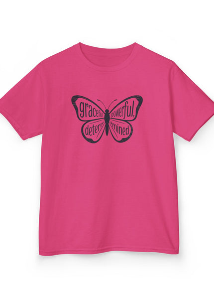 "Butterfly With Words" Kids Heavy Cotton Tee