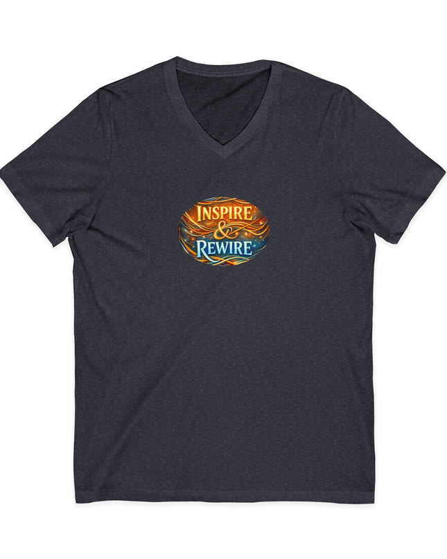 "Inspire and Rewire" Unisex Jersey Short Sleeve V-Neck Tee