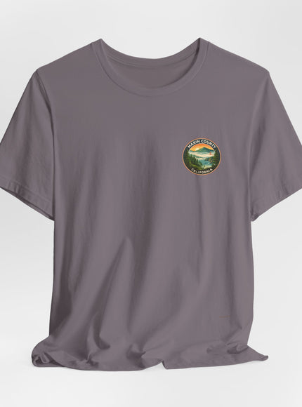 "Marin County - Above the Fog - No Text" (2-sided) Unisex Jersey Short Sleeve Tee