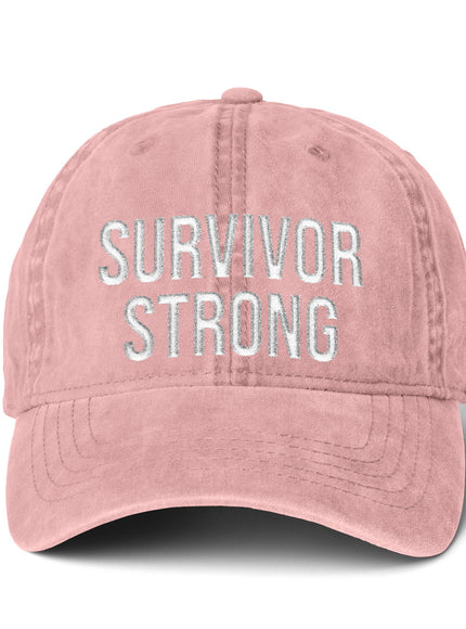 "Survivor Strong" Women's Pigment-Dyed Cap with Fashion Undervisor (Embroidery)