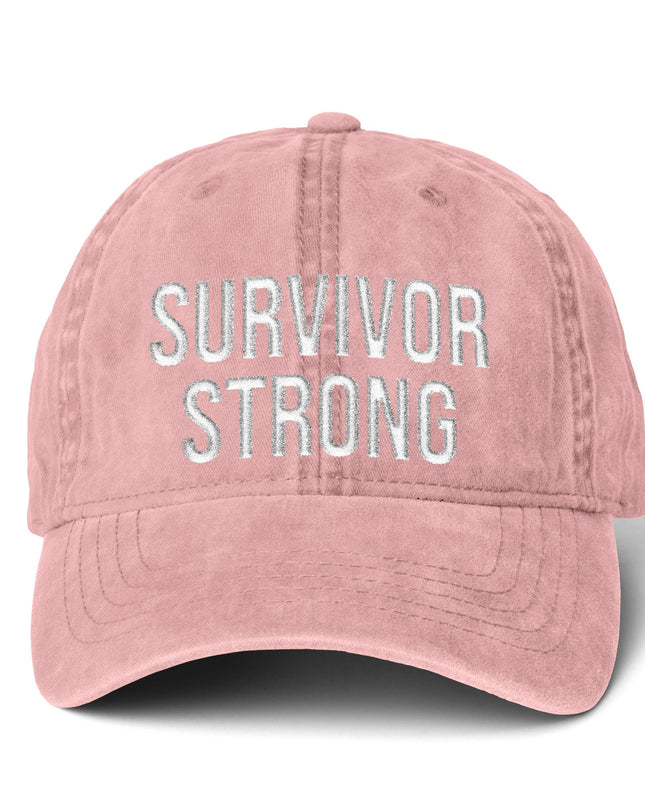 "Survivor Strong" Women's Pigment-Dyed Cap with Fashion Undervisor (Embroidery)