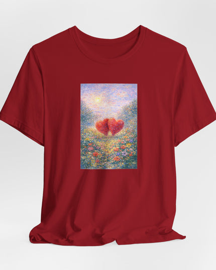 "Valentine's Day - Monet Style" Unisex Jersey Short Sleeve Tee