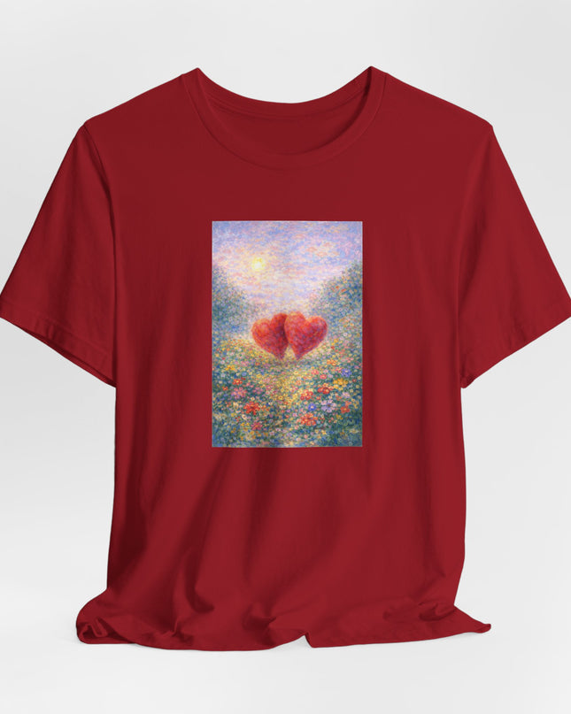 "Valentine's Day - Monet Style" Unisex Jersey Short Sleeve Tee