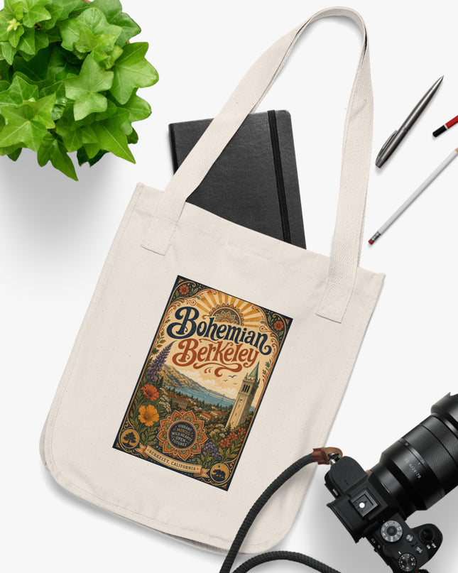 "Bohemian Berkeley" Organic Canvas Tote Bag
