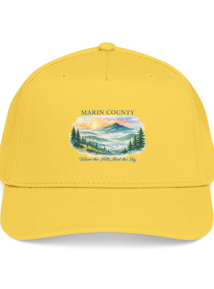 "Marin County, Where the Hills Meet the Sky" Mid Profile Baseball Cap