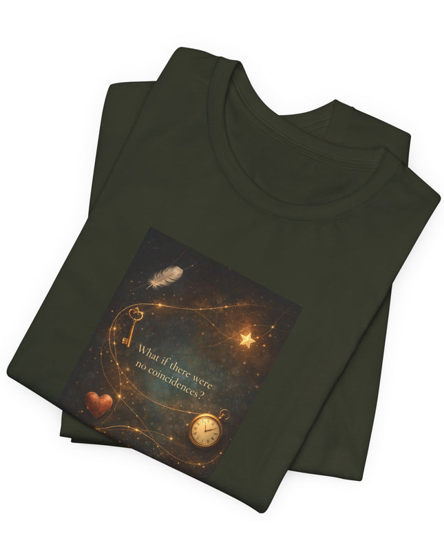 "What If There Were No Coincidences?" Unisex Jersey Short Sleeve Tee
