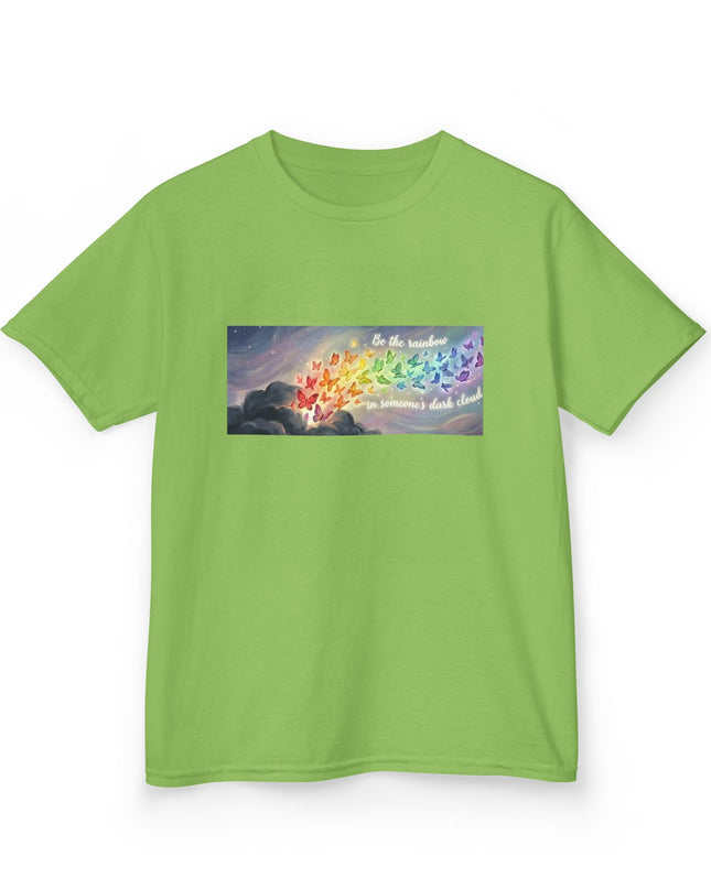 "Be the Rainbow in Someone's Dark Cloud" Kids Heavy Cotto Tee