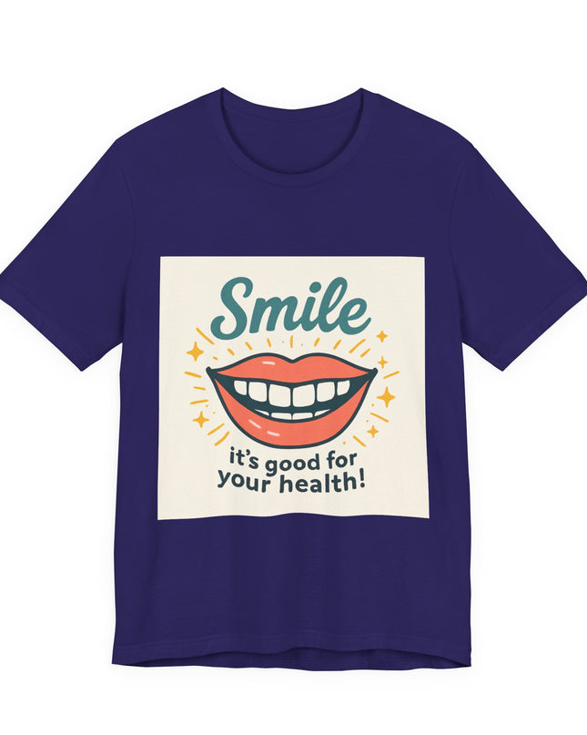 "Smile – it's good for your health!" Unisex Short Sleeve Tee