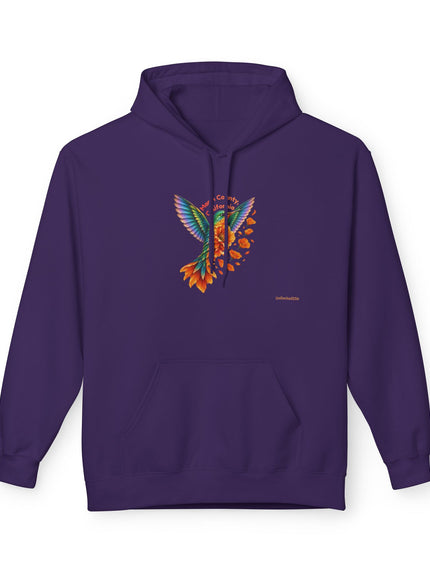 "Hummingbird and Poppies" Unisex Midweight Softstyle Fleece Hoodie