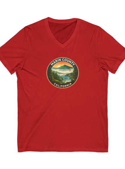 "Above the fog" Unisex Jersey Short Sleeve V-Neck Tee