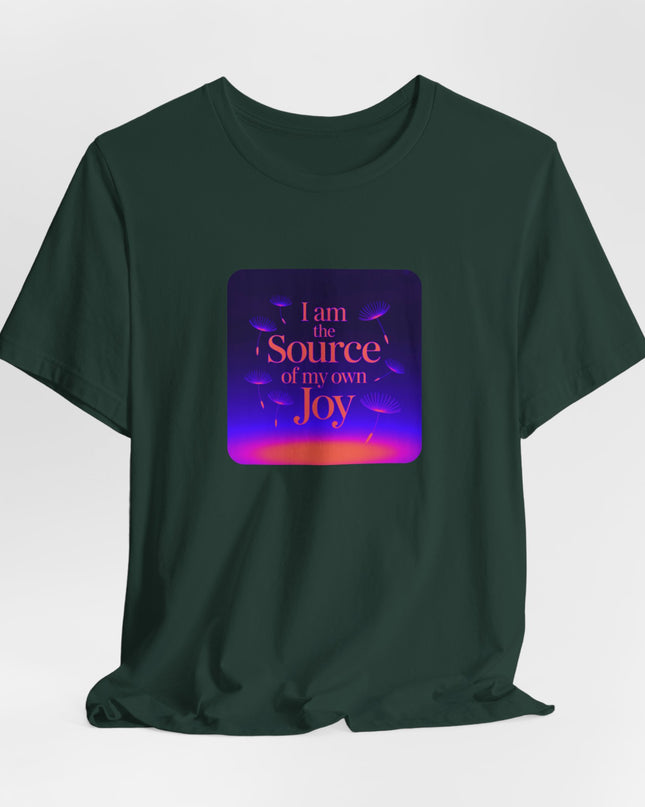 "I Am the Source of my Own Joy, (Energy for Success)" Women's and Men's Jersey Short Sleeve Tee