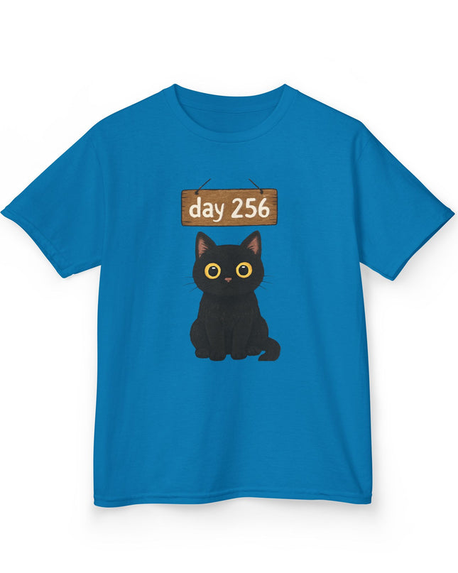 Day 256, no blinking black cat Kids Heavy Cotton Tee by Gildan 5000B