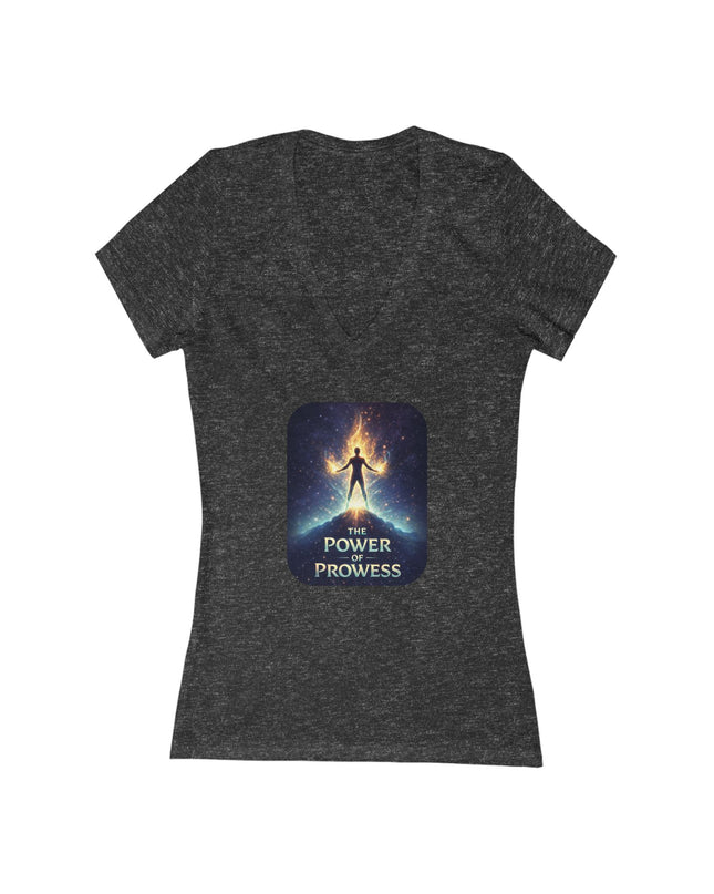 "The Power of Prowess" Women's Jersey Short Sleeve Deep V-Neck Tee