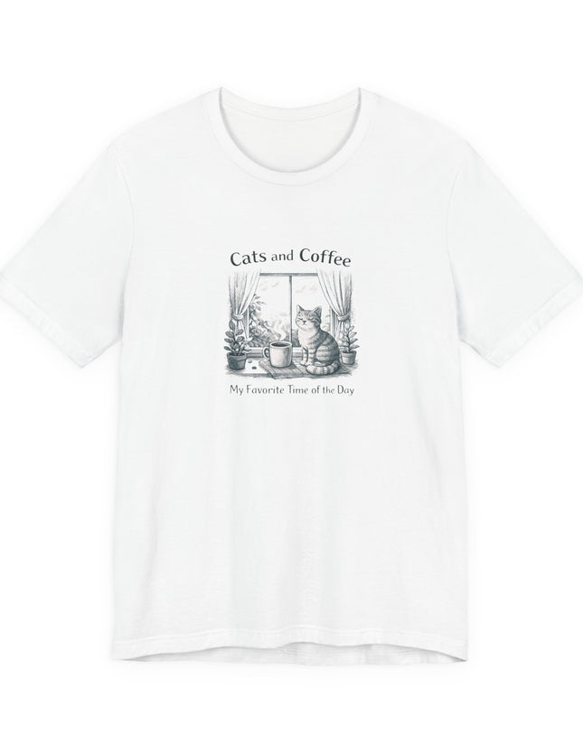 "Cats and Coffee" Unisex Jersey Short Sleeve Tee