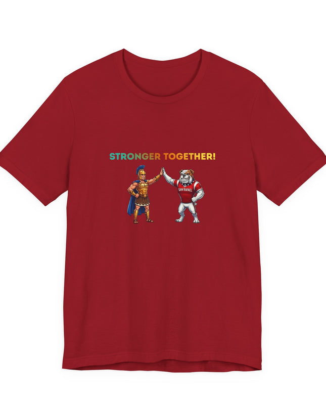 "Stronger Together SR and TL Mascots" Unisex Jersey Short Sleeve Tee