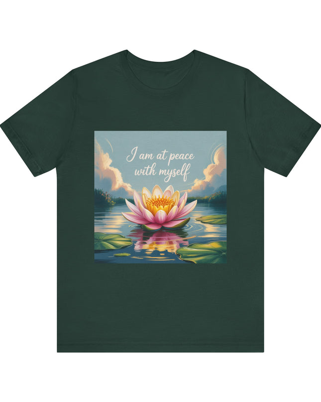 "I am at Peace with Myself" Women's and Men's Jersey Short Sleeve Tee