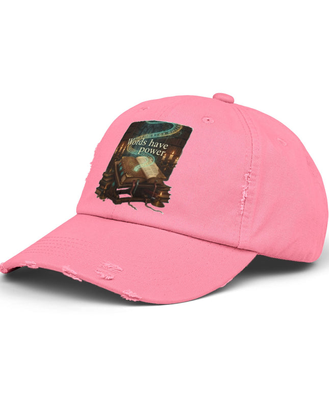 "Words Have Power" Unisex Distressed Cap