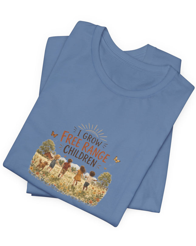 "I Grow Free Range Children" Unisex Jersey Cotton Tee