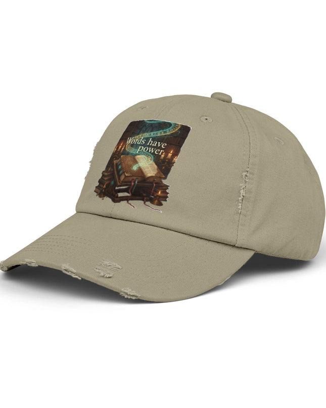 "Words Have Power" Unisex Distressed Cap