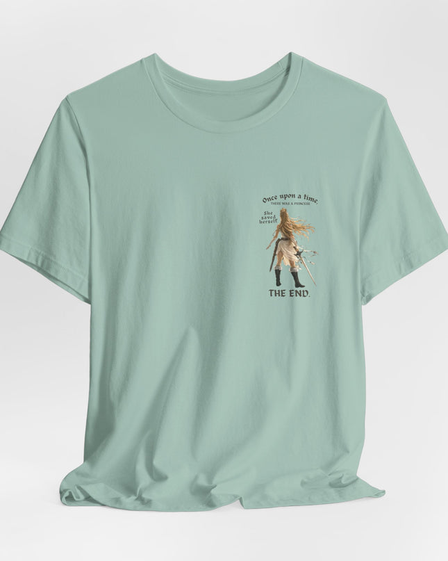 "She Saved Herself" (ink both sides) Unisex Jersey Short Sleeve Tee