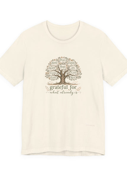 "Grateful For What Already Is" Unisex Jersey Short Sleeve Tee
