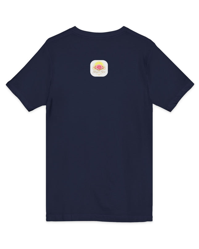 "Happy Valentine's Day" Unisex Jersey Short Sleeve V-Neck Tee