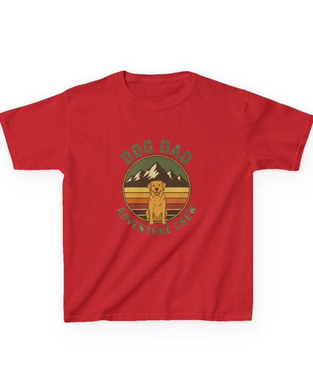 "Dog Dad Adventure Crew" Kids Heavy Cotton Tee