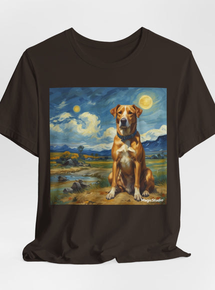 "Dog - Vincent van Gogh Style" V.1 Unisex Jersey Short Sleeve Tee