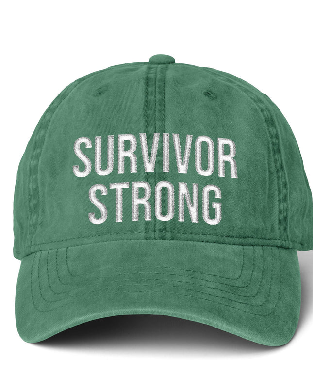 "Survivor Strong" Women's Pigment-Dyed Cap with Fashion Undervisor (Embroidery)