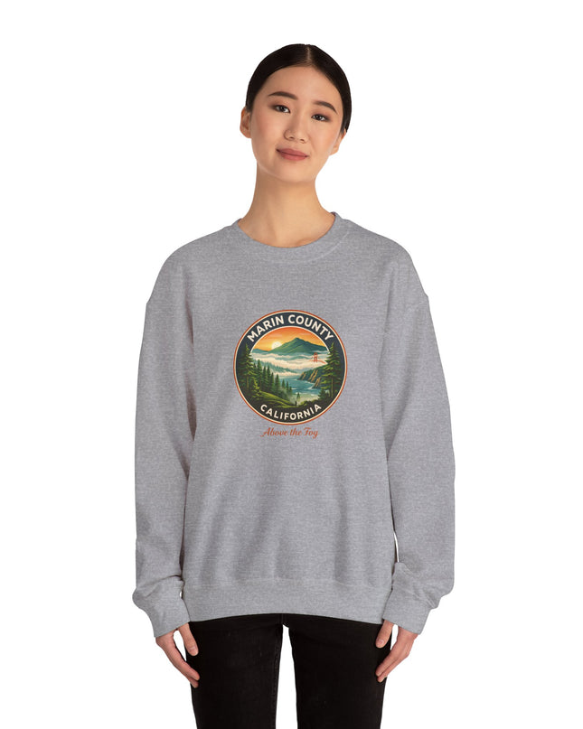 "Marin County, Above the Fog" Unisex Heavy Blend Crewneck Sweatshirt