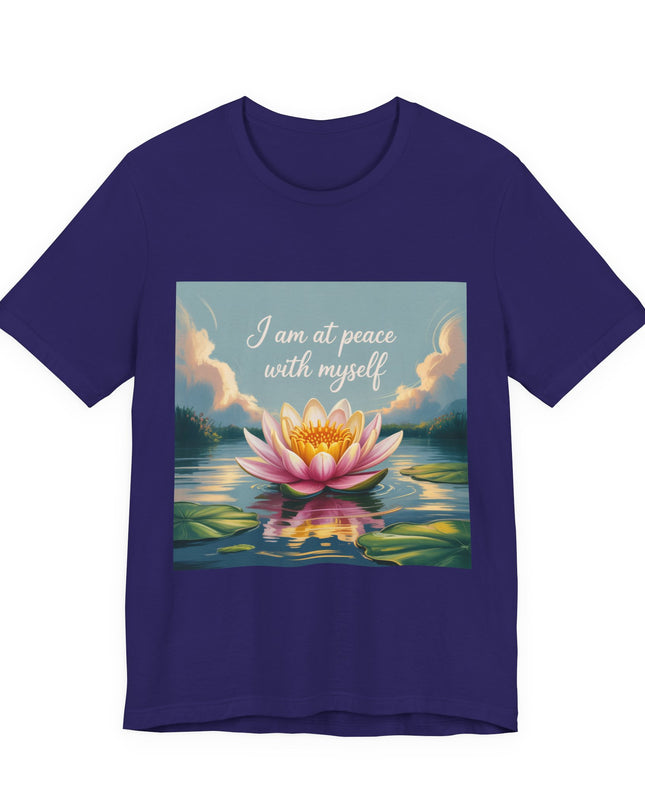 "I am at Peace with Myself" Women's and Men's Jersey Short Sleeve Tee