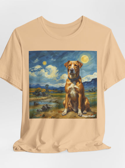 "Dog - Vincent van Gogh Style" V.1 Unisex Jersey Short Sleeve Tee